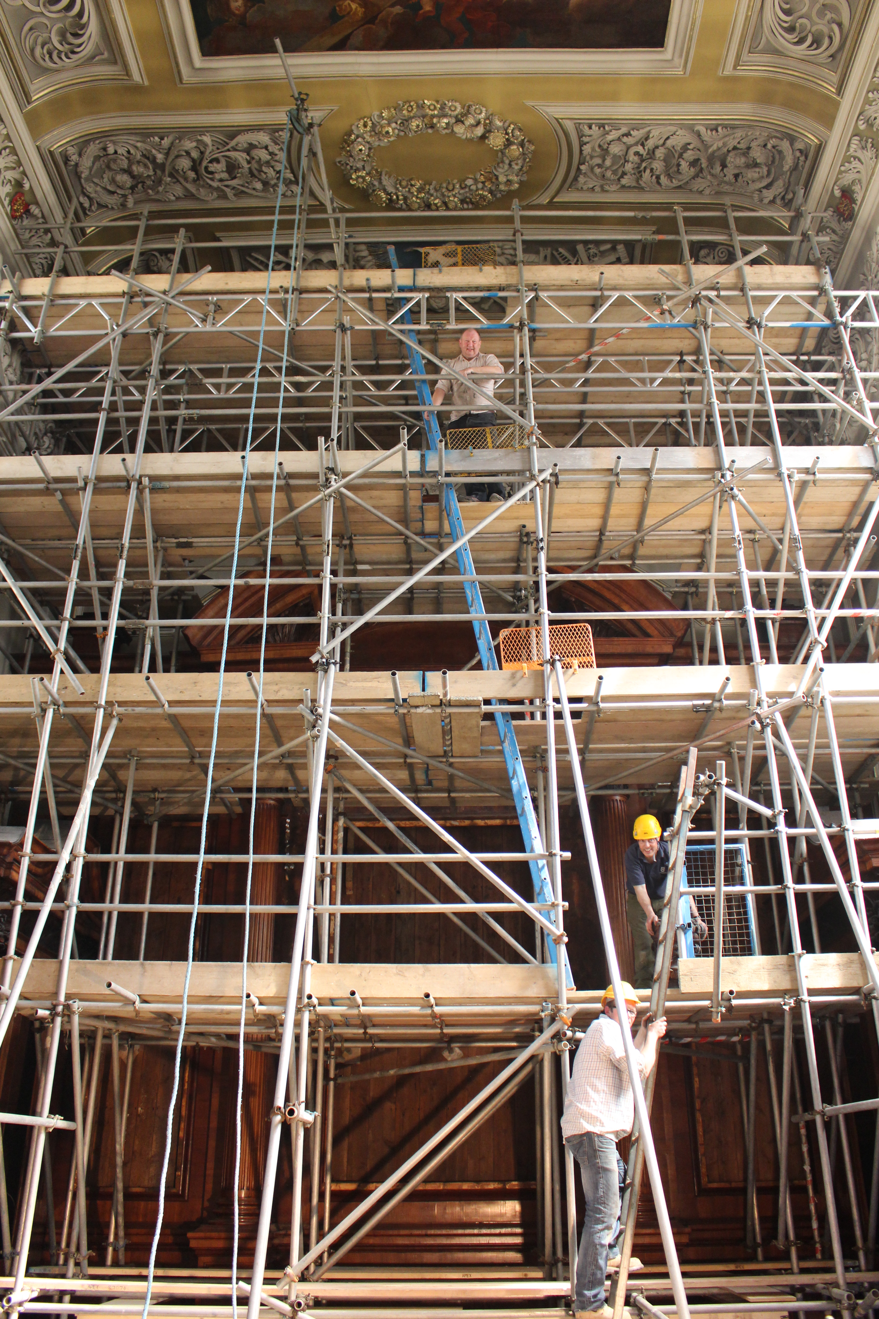 scaffolding in chapel